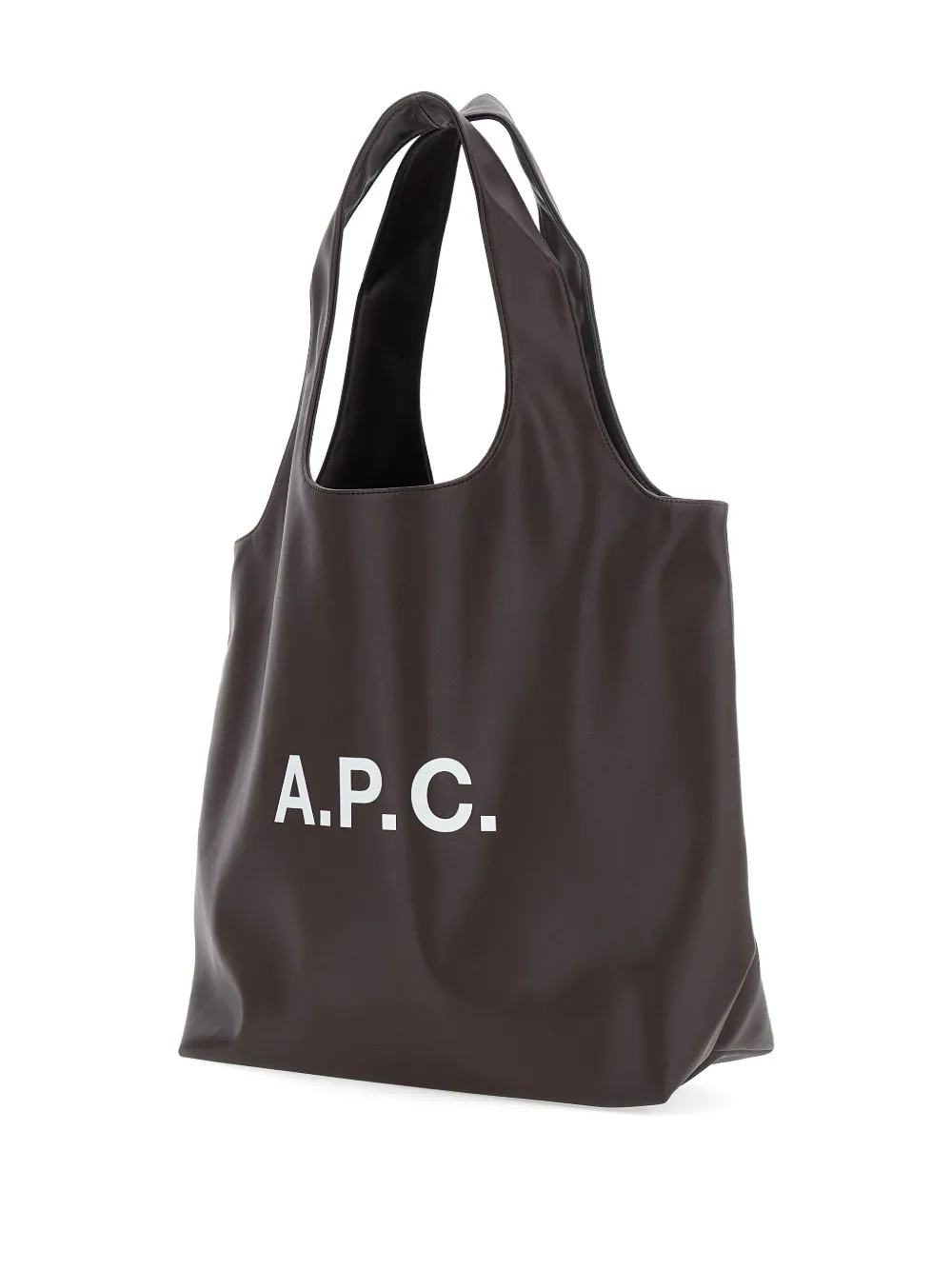 Pre-owned Apc Logo-print Ninon Tote Bag In Brown