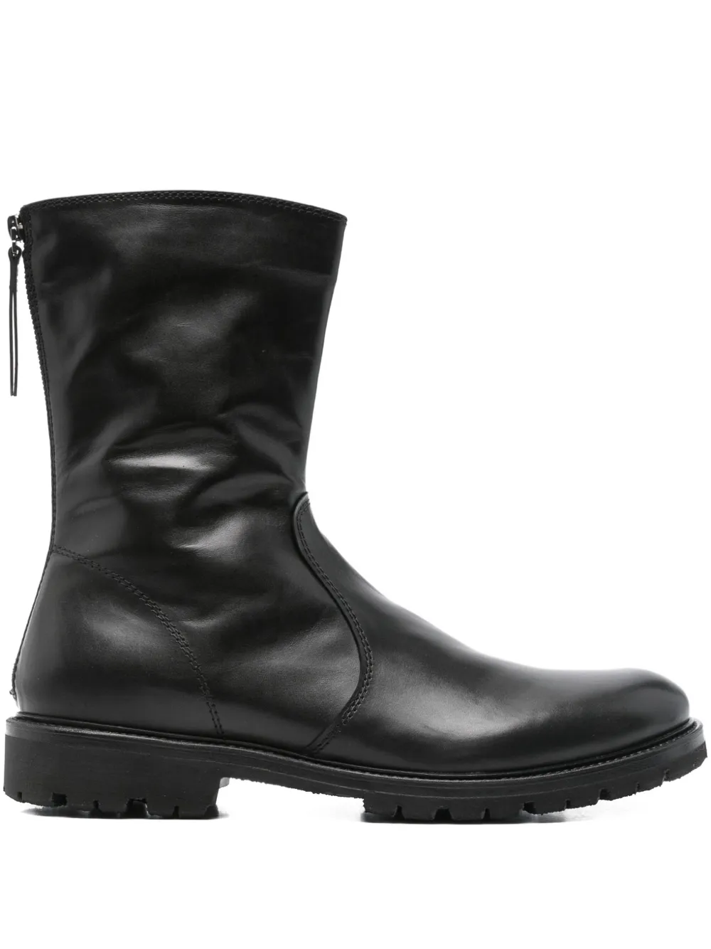 Henderson Baracco zip-fastening leather boots Black