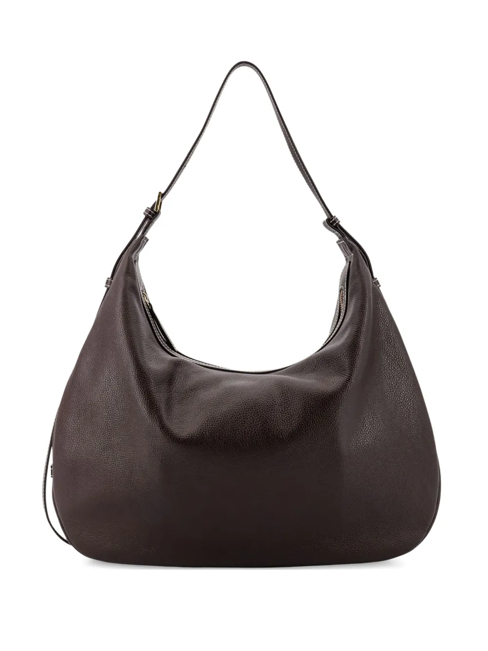 Atp Atelier Contrast-stitch Shoulder Bag In Brown