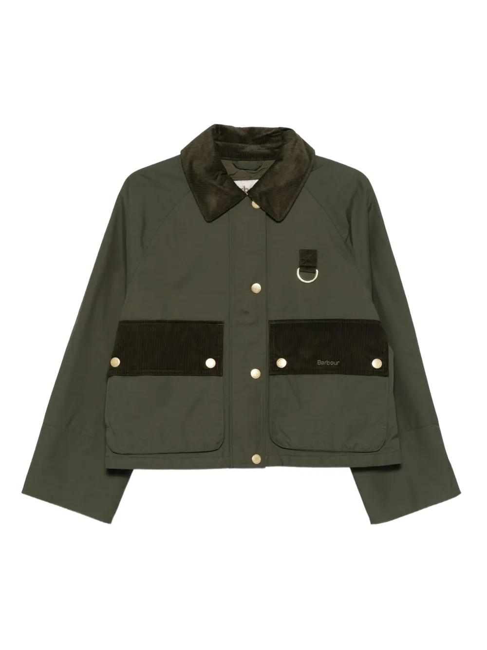 Barbour corduroy-collar button jacket | Green | Image 1