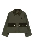 Barbour corduroy-collar button jacket - Green