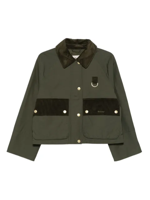 Barbour corduroy-collar button jacket