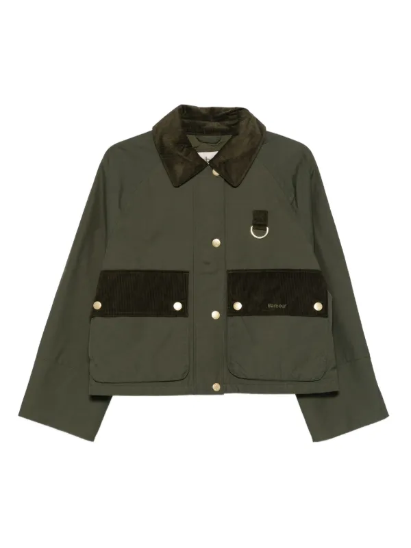 Barbour オリーブ コーデュロイ襟 アウター Barbour コーデュロイ