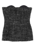 Diesel tweed sweetheart top - Grey