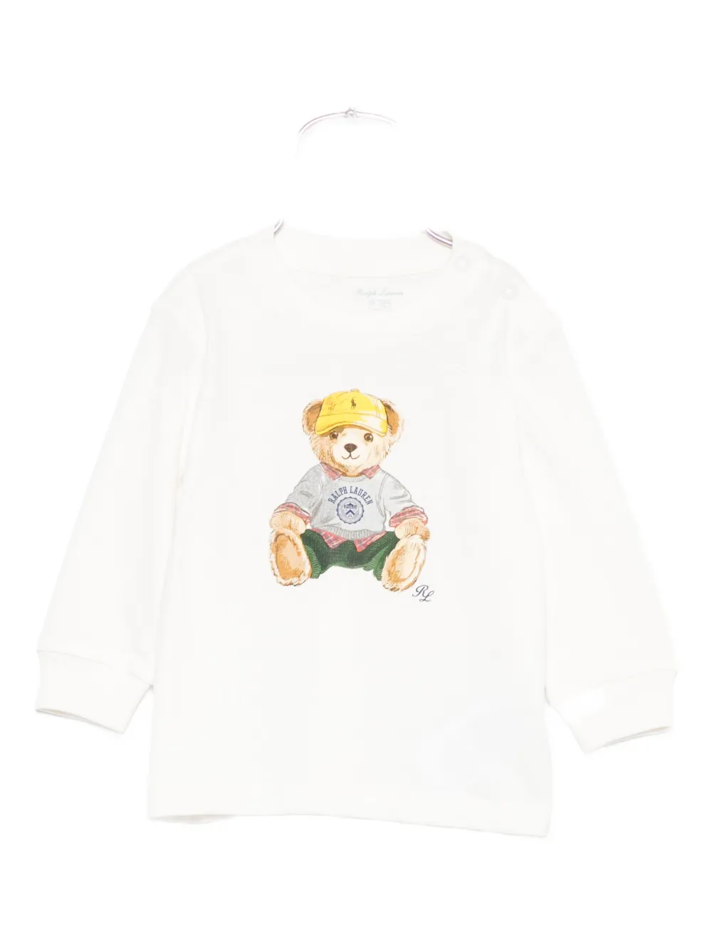 POLO RALPH LAUREN KIDS bear-print long-sleeve T-shirt Wit