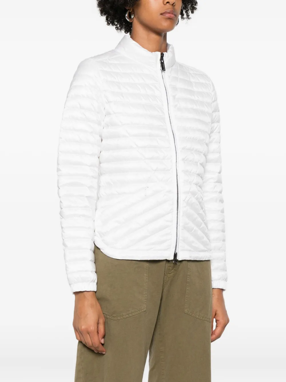 Colmar Quilted Zip-front Jacket In White