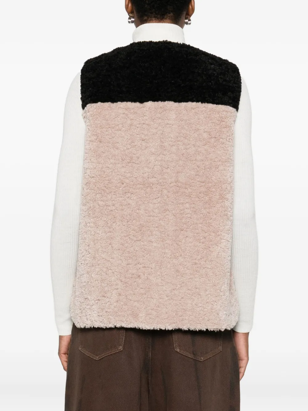 Barbour Patchwork Teddy Gilet In Multi