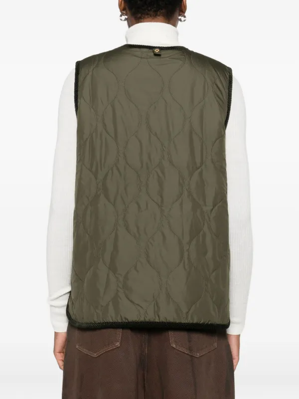 Barbour キルティングベスト S オリーブグリーン Barbour キルティング ベスト | グリーン | FARFETCH JP