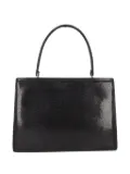 Vintage lizard-leather tote bag - Black