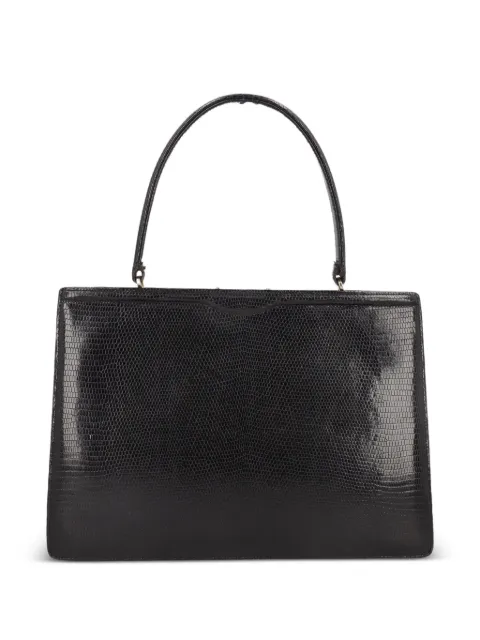Vintage lizard-leather tote bag