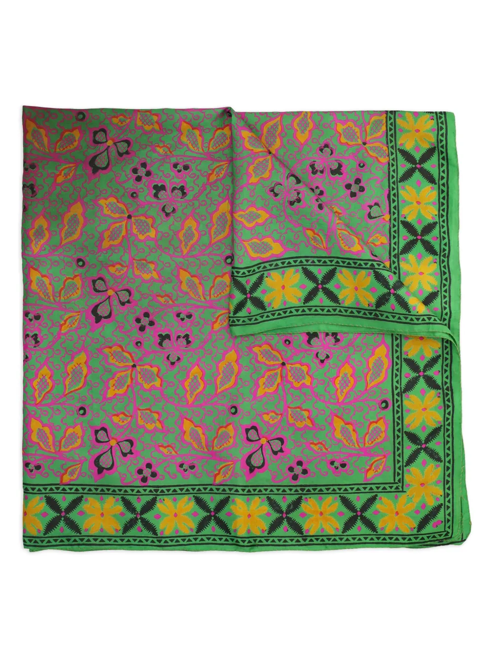 Vintage floral-print silk scarf | Image 2