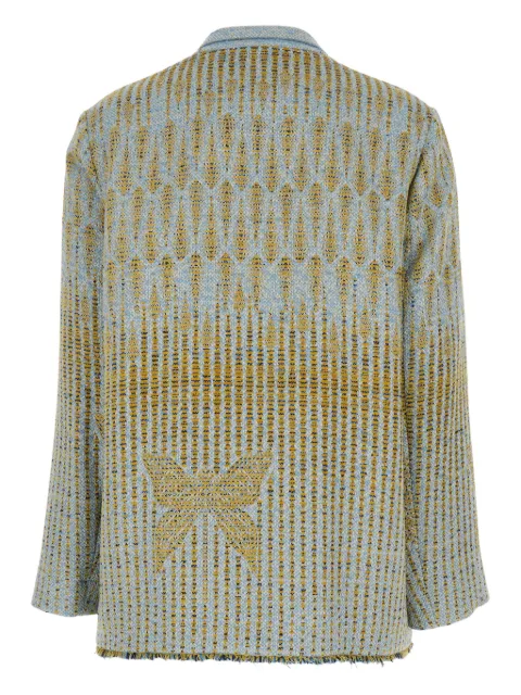 Forte Forte fringed-hem patterned blazer
