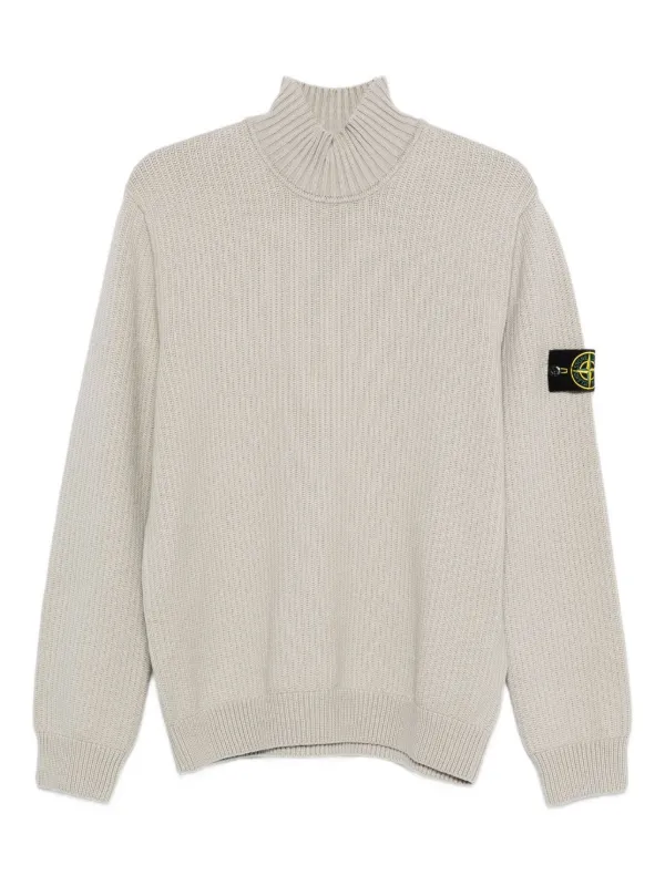 Stone Island タートルネック リブセーター | グレー | FARFETCH JP