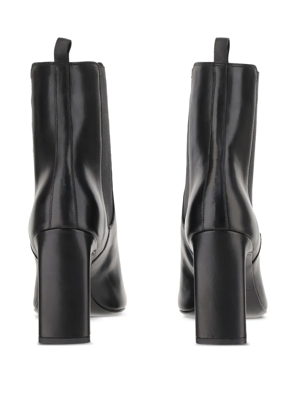 Sartore 90 mm Kaliope leren laarzen met elastisch vlak Zwart