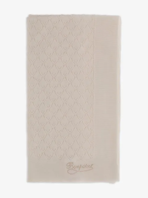 Bonpoint diamond-pattern knitted scarf