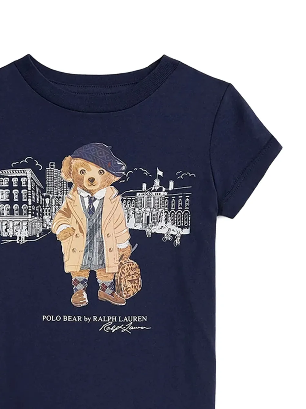 POLO RALPH LAUREN KIDS T-shirt met beerprint Blauw