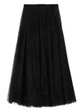 Parlor pleated-tulle skirt - Black