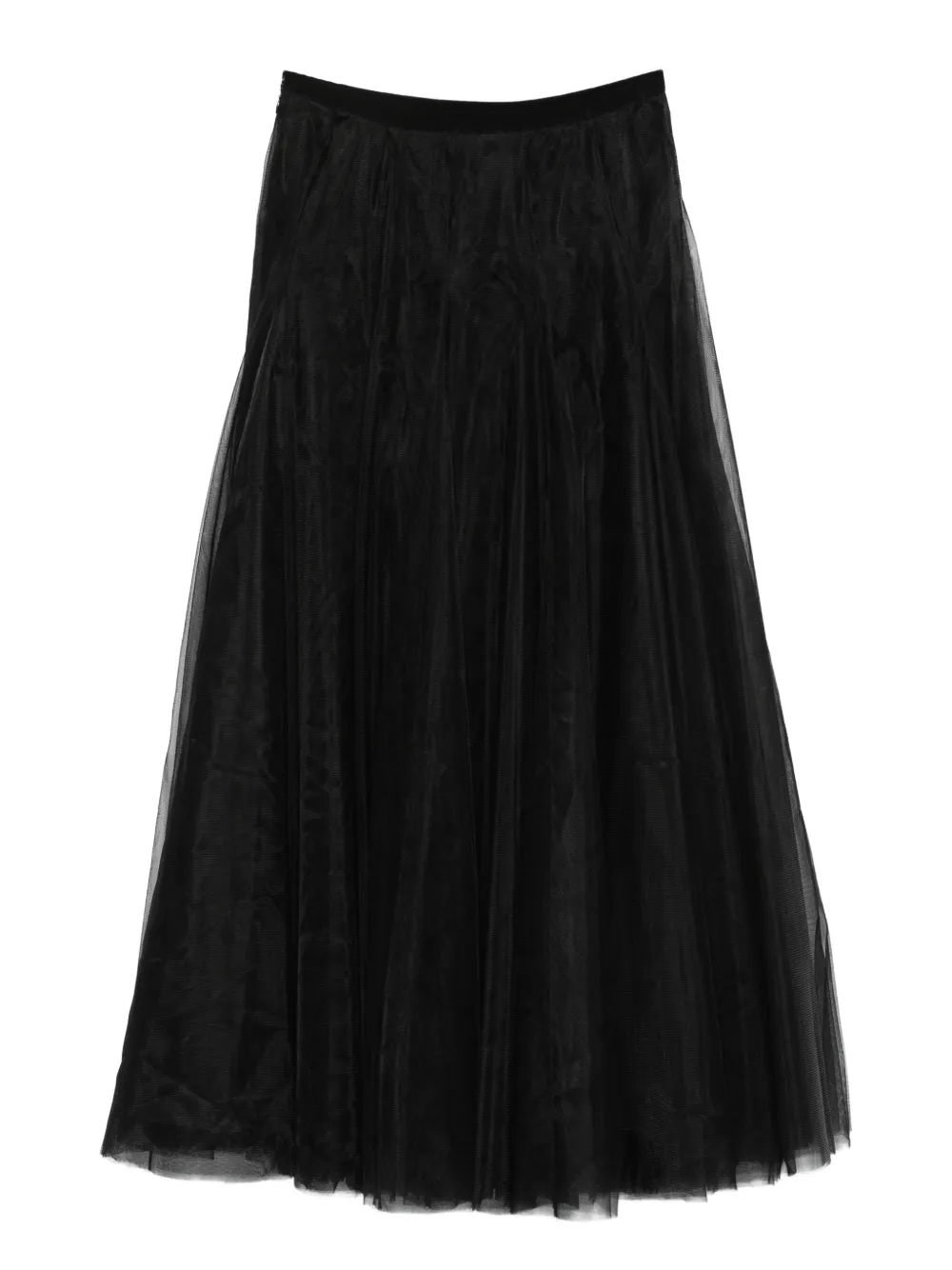Parlor pleated-tulle skirt - Zwart