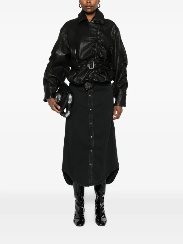 Diesel ボタン デニムスカート | ブラック | FARFETCH JP