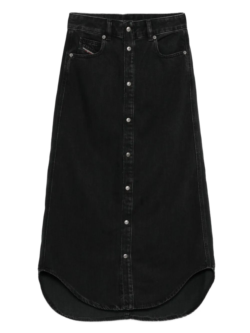 Diesel falda de mezclilla con botones en la parte delantera | negro | Image 1