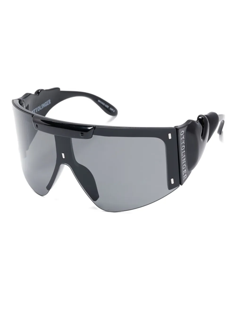 Ottolinger knotted shield-frame sunglasses Zwart