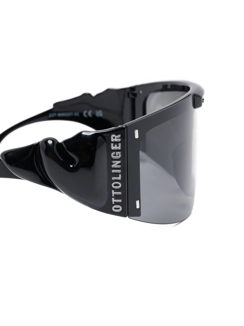Ottolinger knotted shield-frame sunglasses Zwart