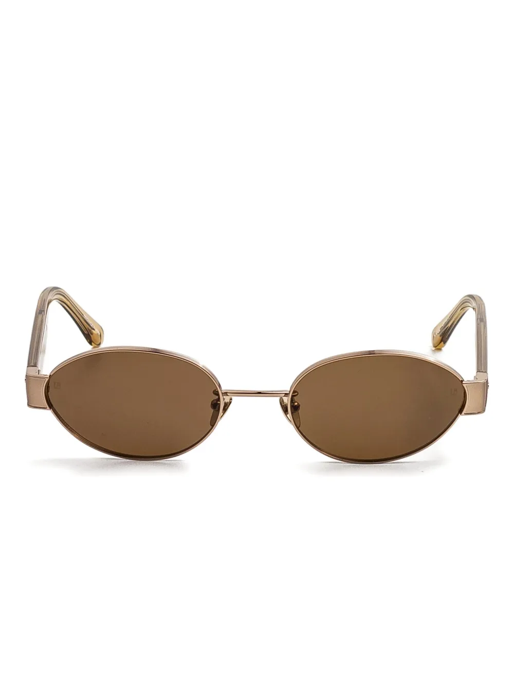 Linda Farrow Sadie oval-frame sunglasses | Gold | Image 1