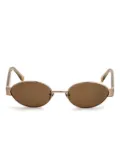 Linda Farrow Sadie oval-frame sunglasses - Gold