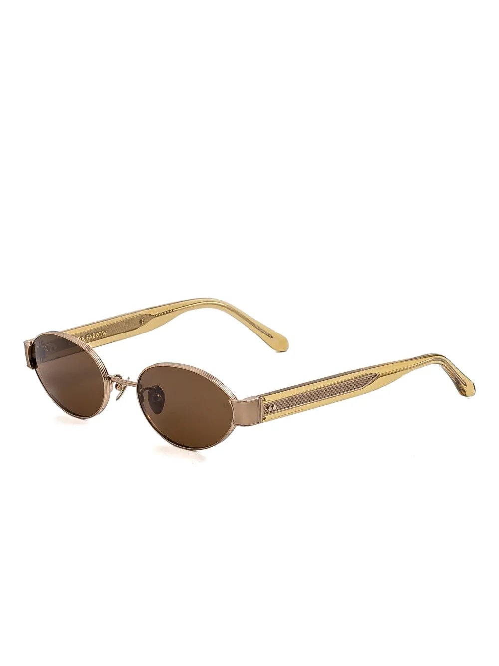 Linda Farrow Sadie zonnebril met ovalen montuur Goud