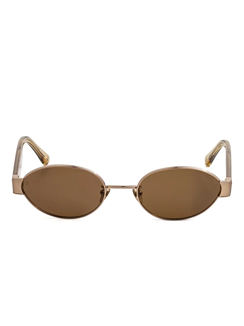 Linda Farrow Sadie oval-frame sunglasses - Oro
