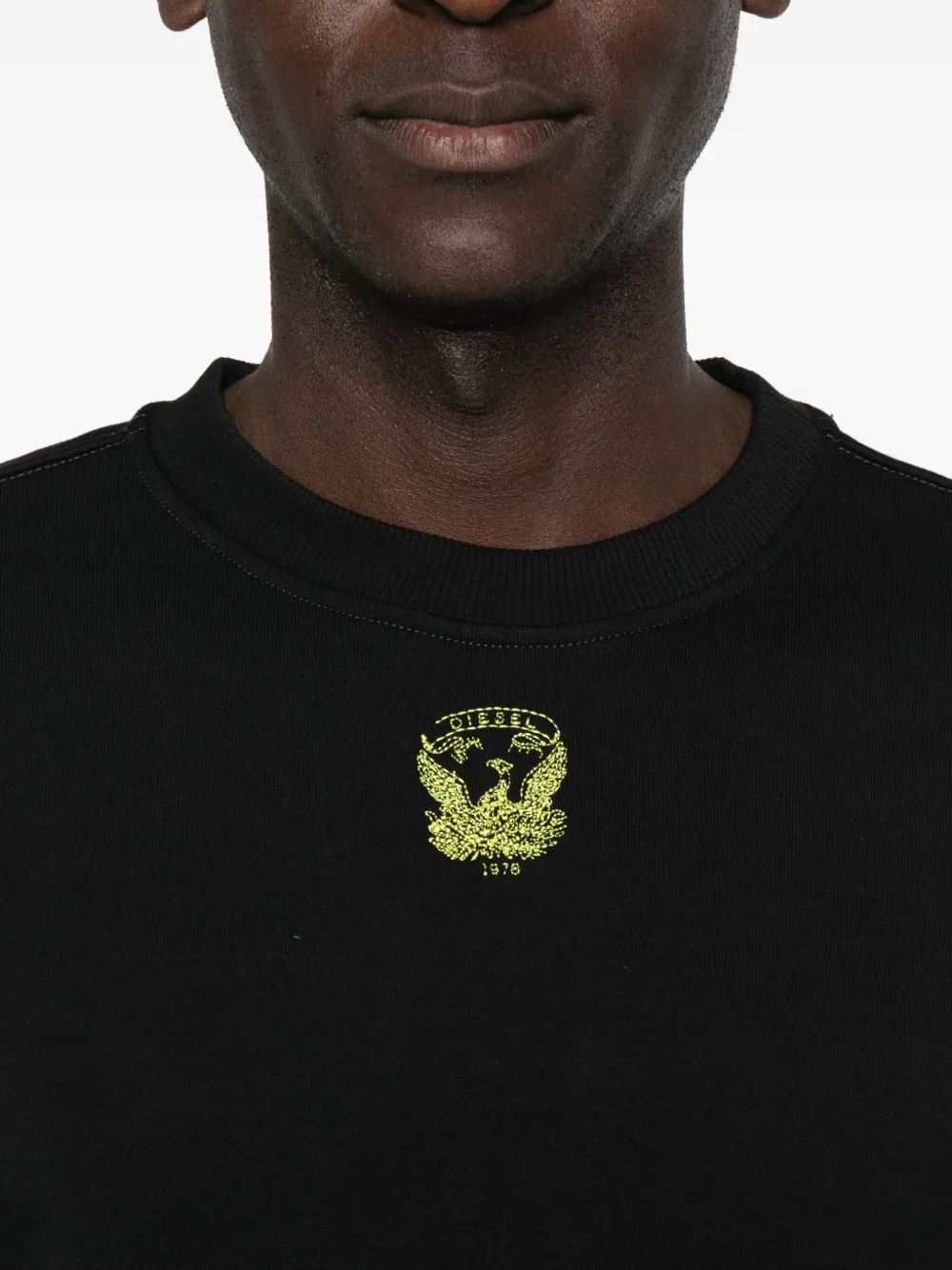 Diesel Sweater met ronde hals Zwart