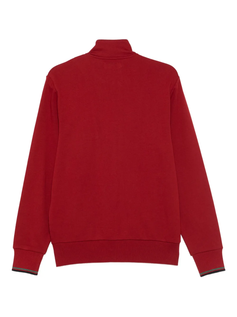 Fred Perry zip-neck cotton sweatershirt - Rood