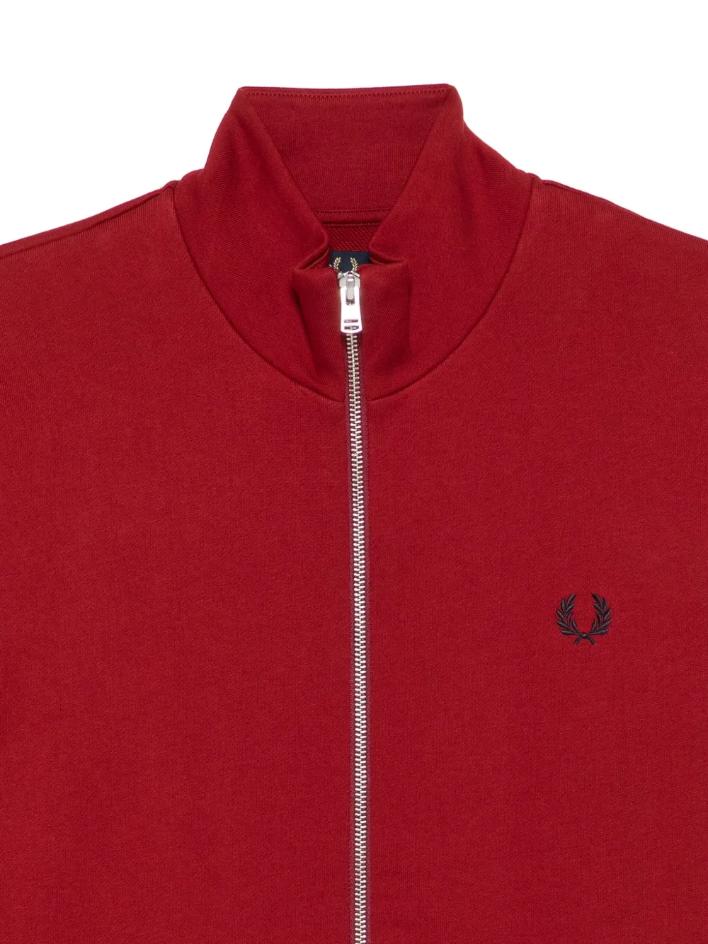 Fred Perry Zip-neck Cotton Sweatershirt In Red