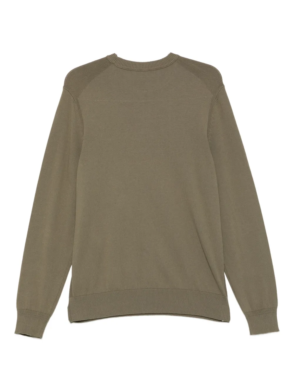 BOSS logo-embroidered crew-neck jumper - Groen