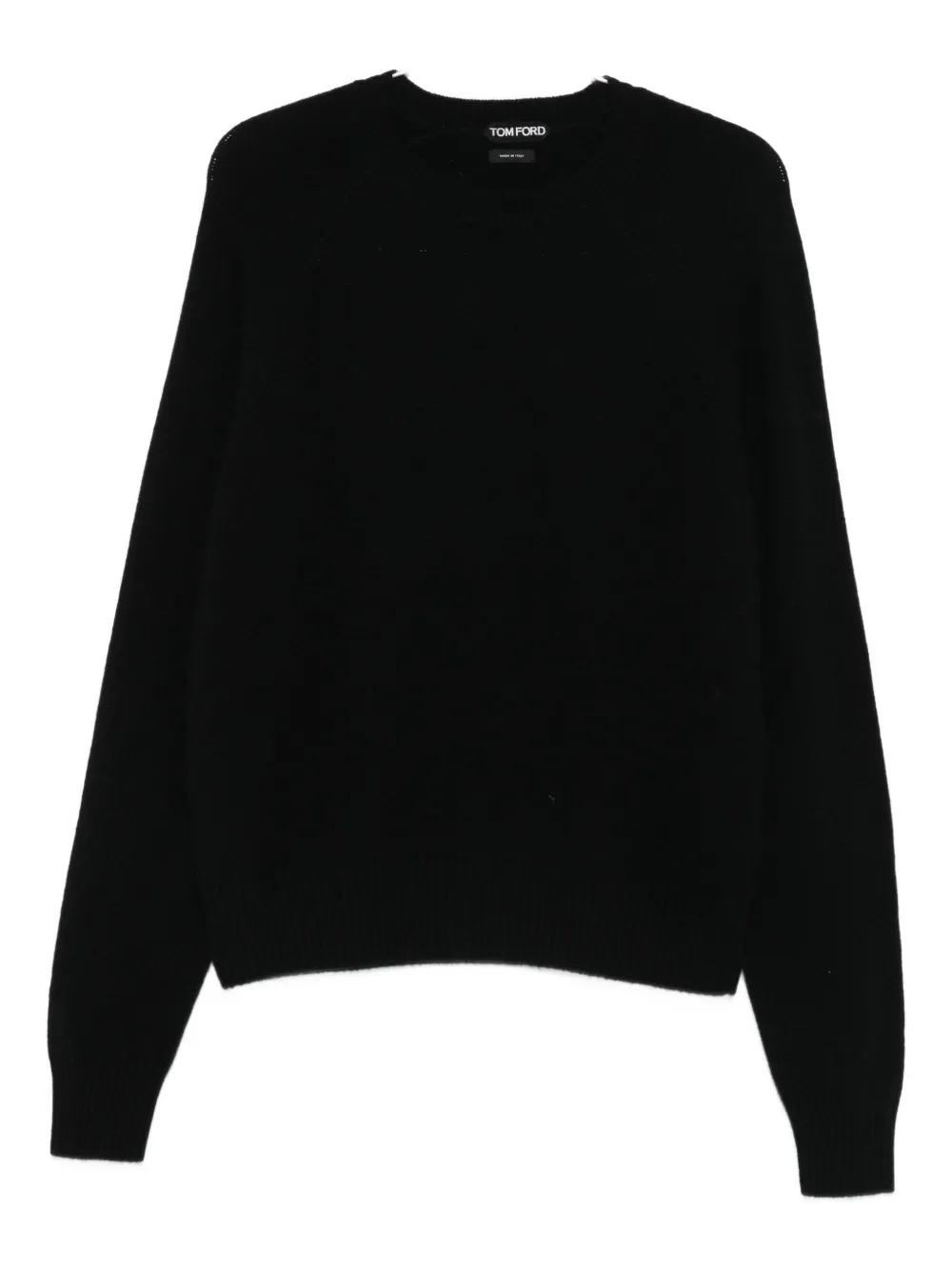 Tom Ford Round-neck Cashmere Sweater In Black
