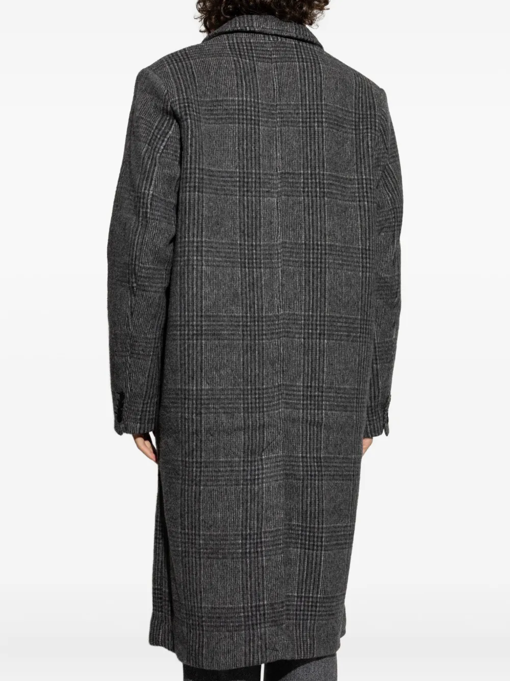 Samsoe & Samsoe Checked-pattern Single-breasted Coat