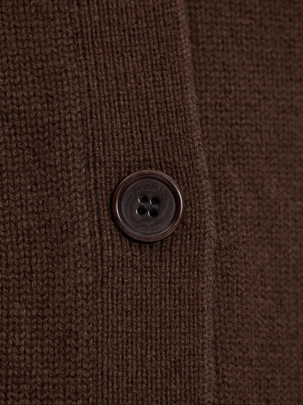 Jw Anderson Button-front Wool Cardigan In Brown
