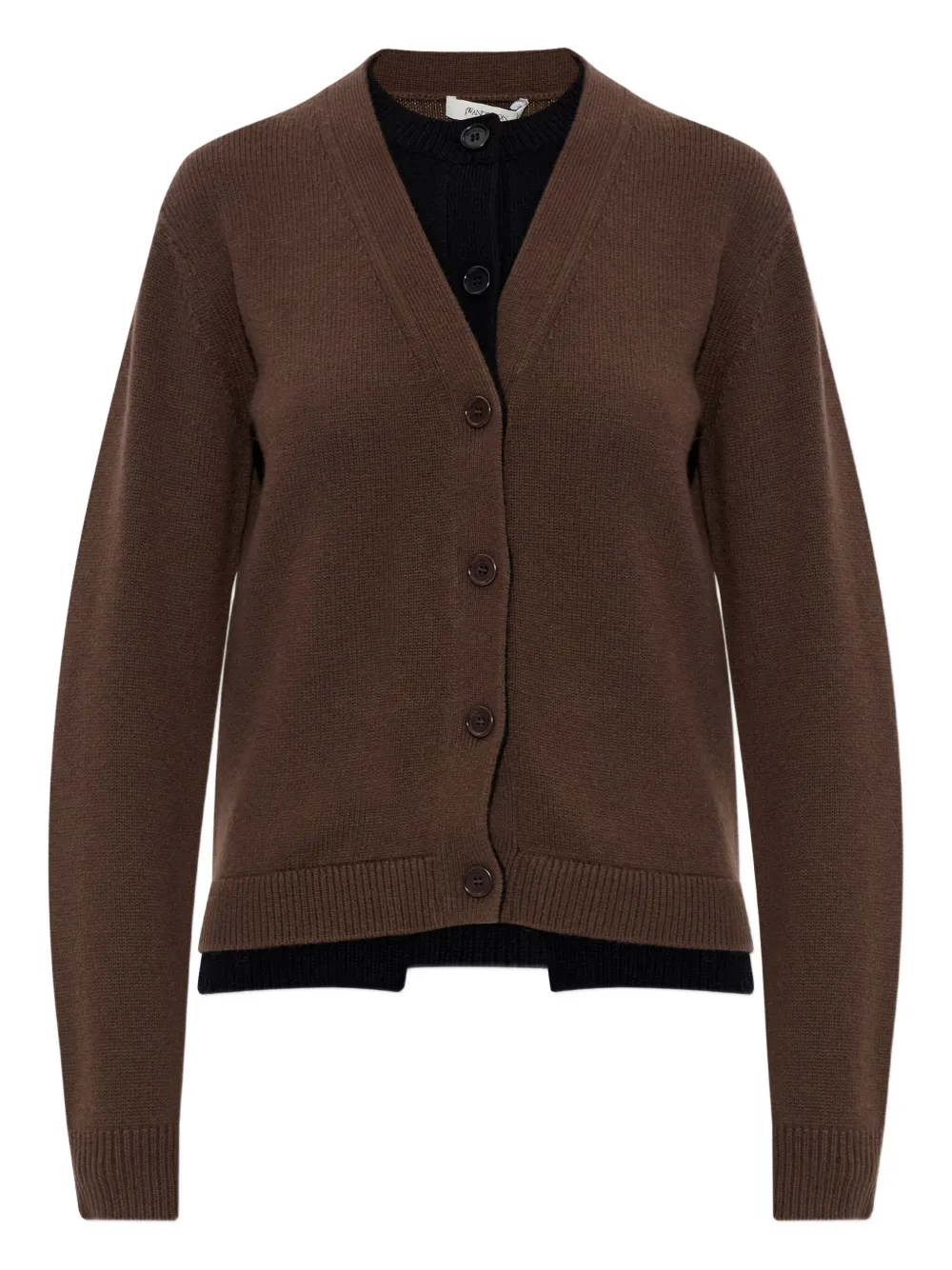 Jw Anderson Button-front Wool Cardigan In Brown