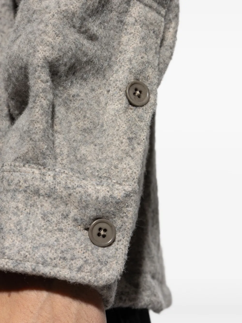 SAMSOE Shirtjack met knoopsluiting Grijs