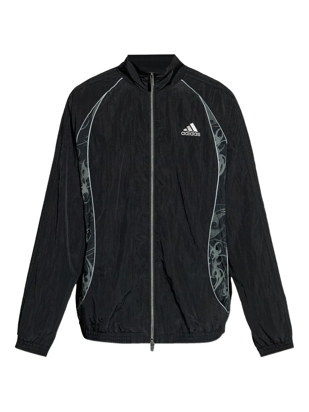 adidas embroidered graphic-panel track jacket | Black | Image 1