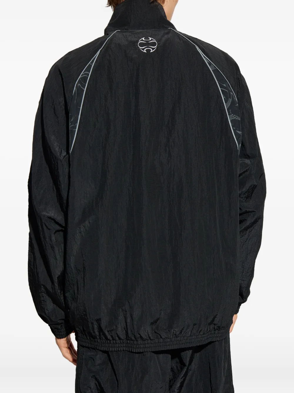 adidas Trainingsjack met borduurwerk en grafisch vlak Zwart