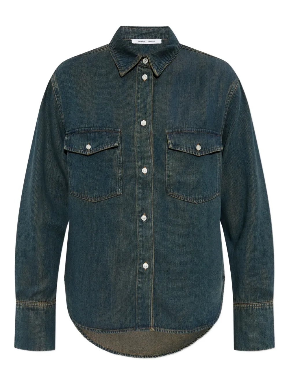 SAMSOE SAMSOE chest-pocket denim shirt | Blue | Image 1