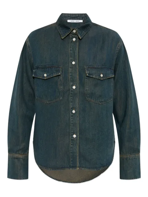SAMSOE SAMSOE chest-pocket denim shirt