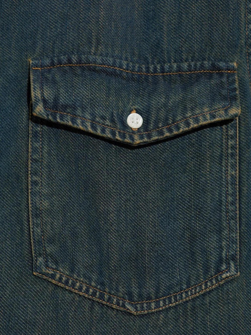 SAMSOE Denim blouse Blauw