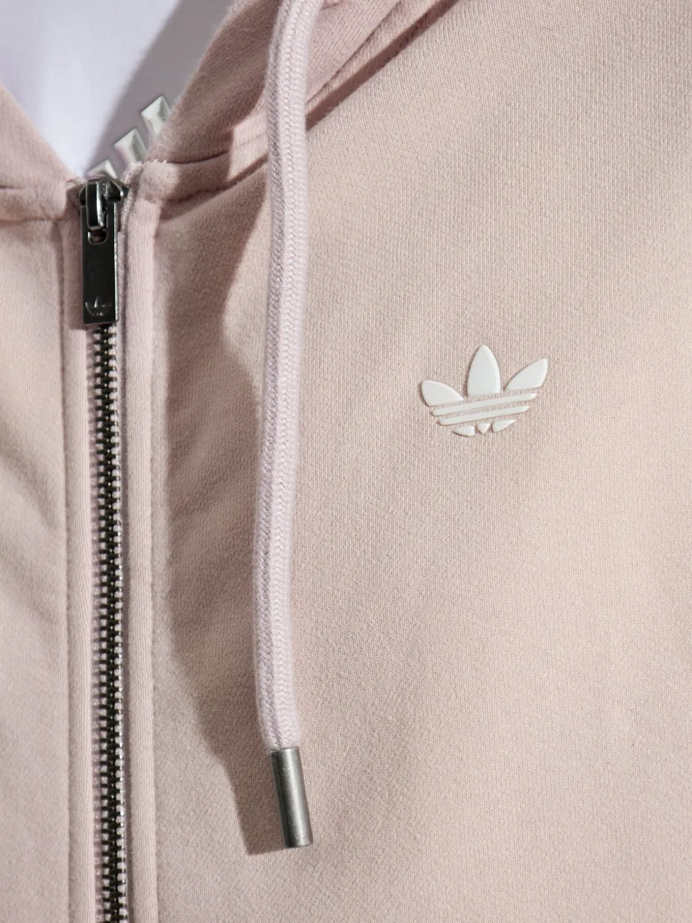 adidas 3-Stripes hoodie met logo en rits Roze