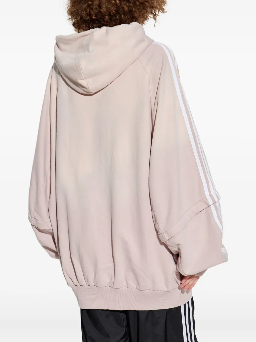 adidas 3-Stripes hoodie met logo en rits Roze