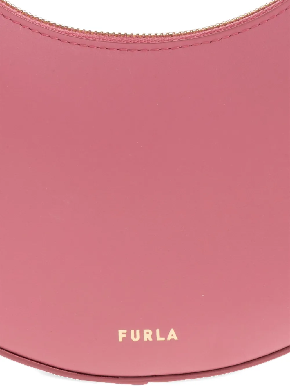 Furla crescent leather tote bag Roze