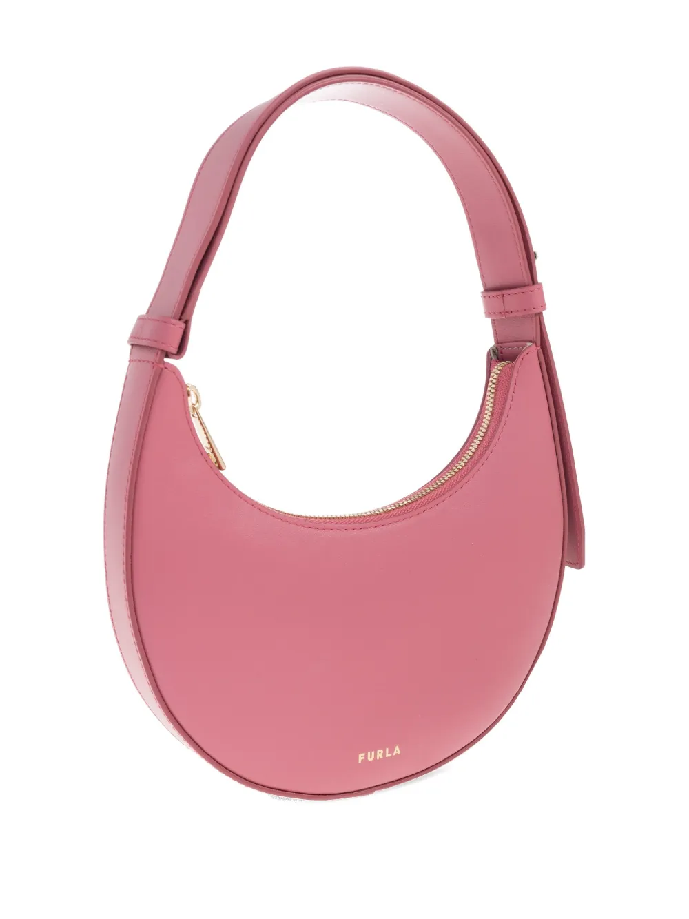 Furla crescent leather tote bag Roze