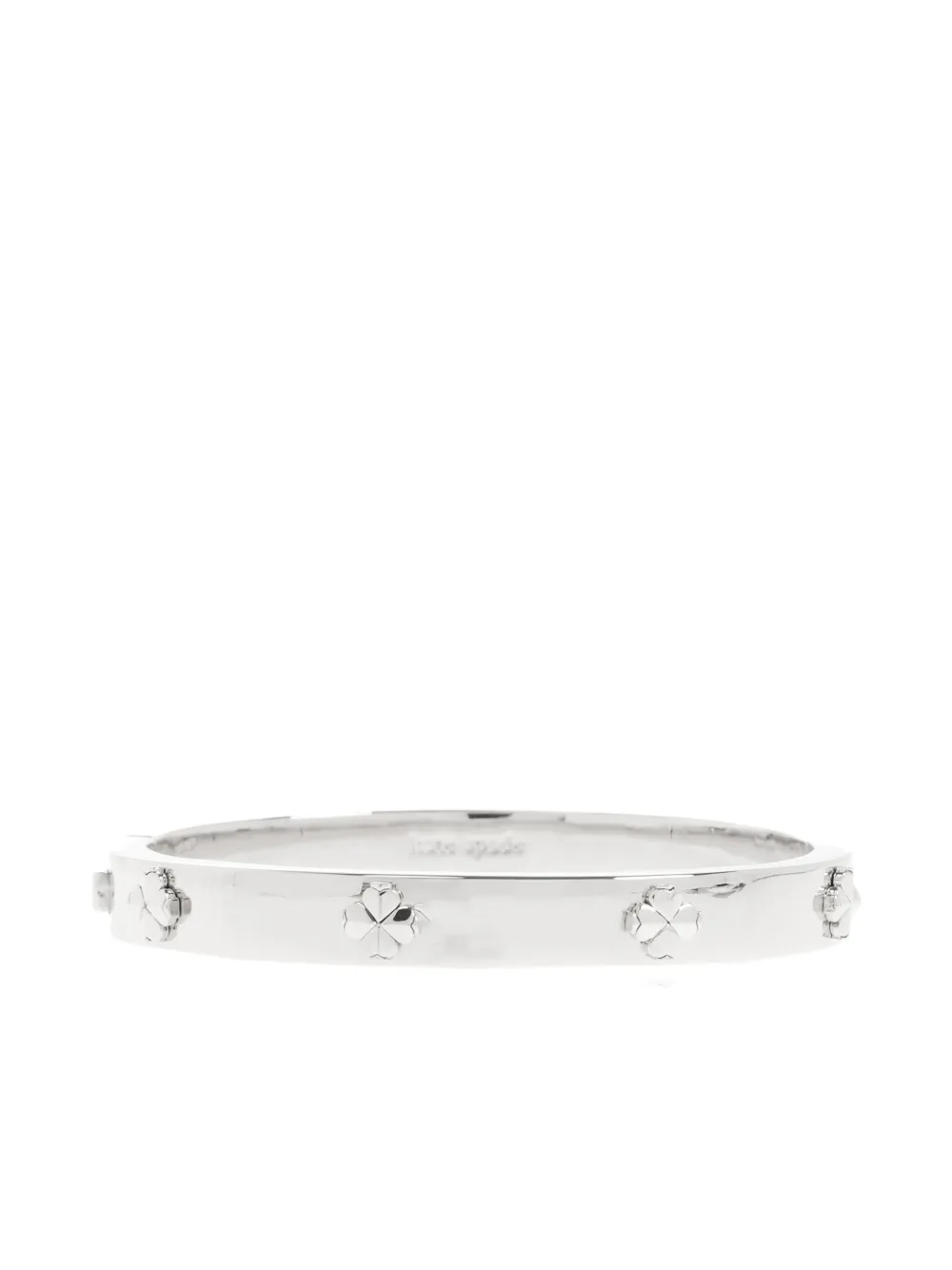 Kate Spade clover-embellished bangle bracelet | Silver | Image 1