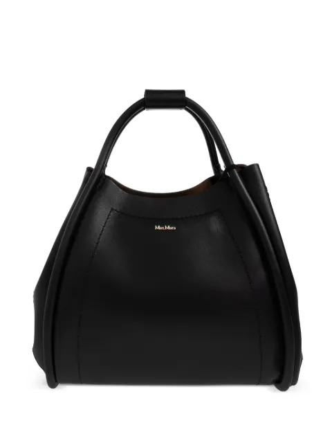 Max Mara logo-plaque leather tote bag